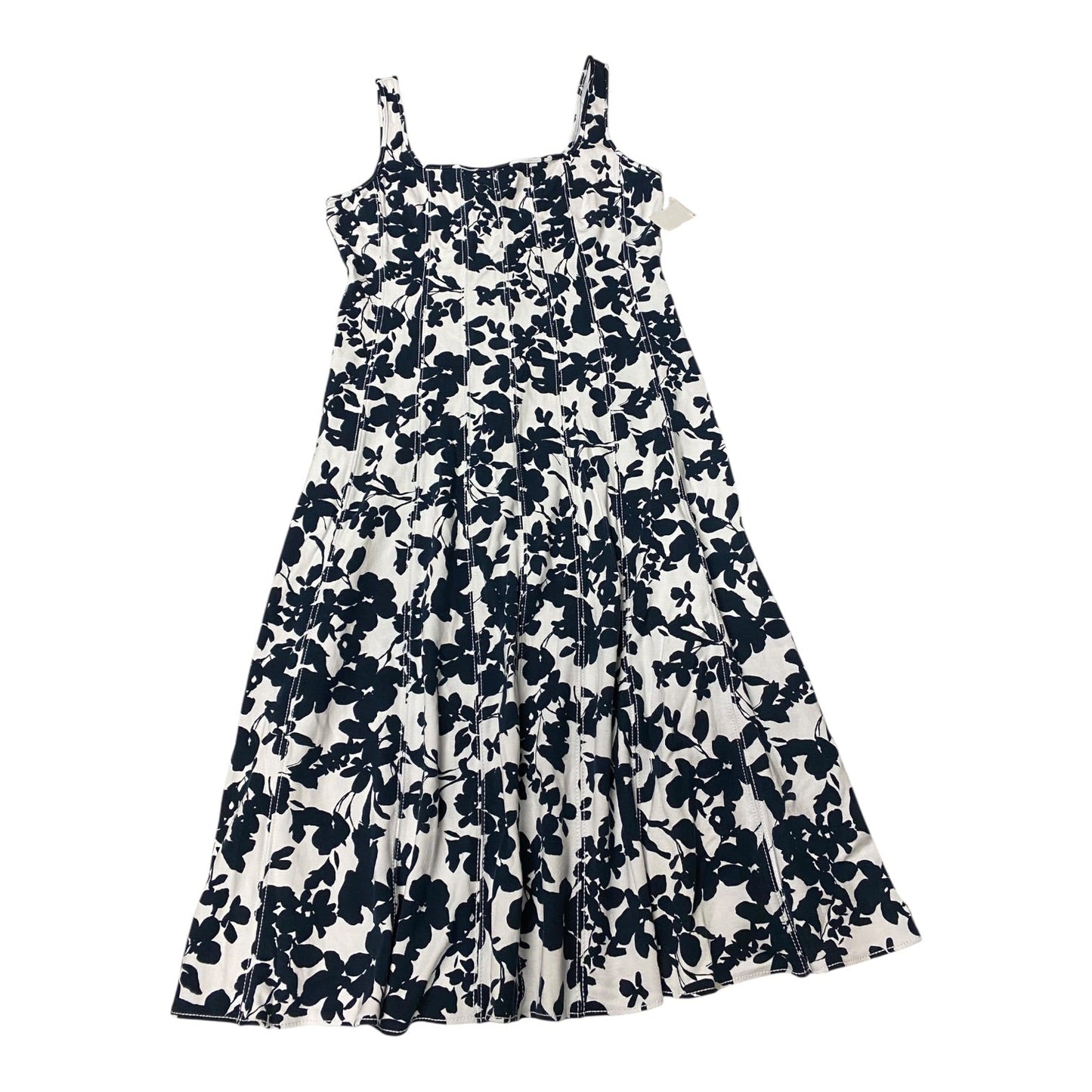 Dress Casual Maxi By Loft In Blue & White, Size:12P