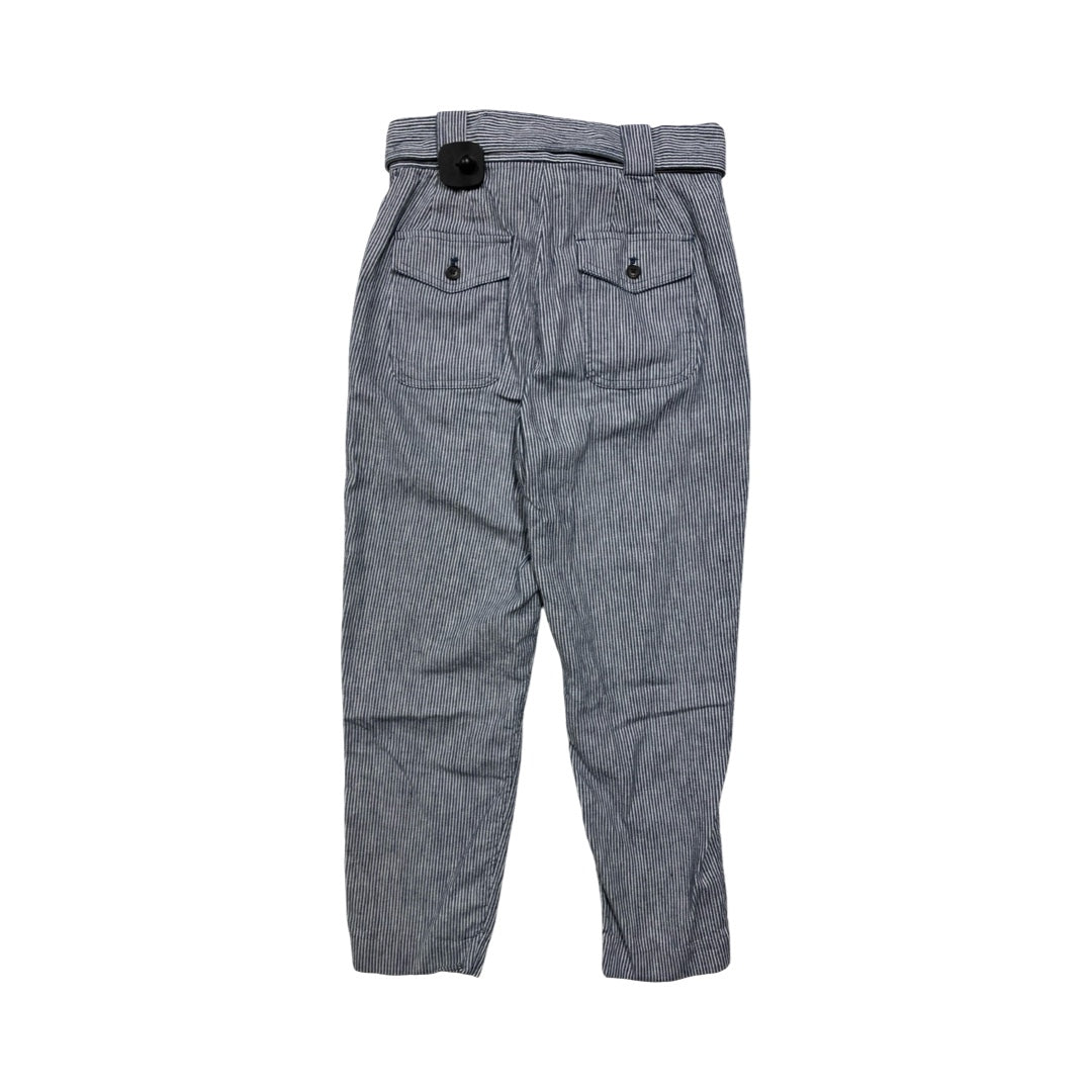 Pants Cropped By Banana Republic In Striped Pattern, Size:0P