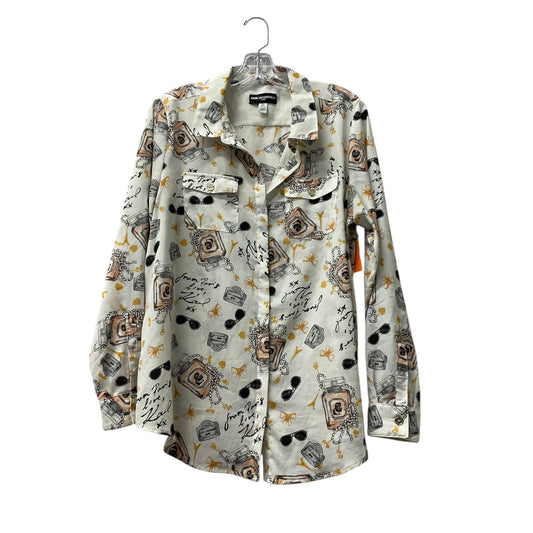 Blouse Designer By Karl Lagerfeld In White, Size:L