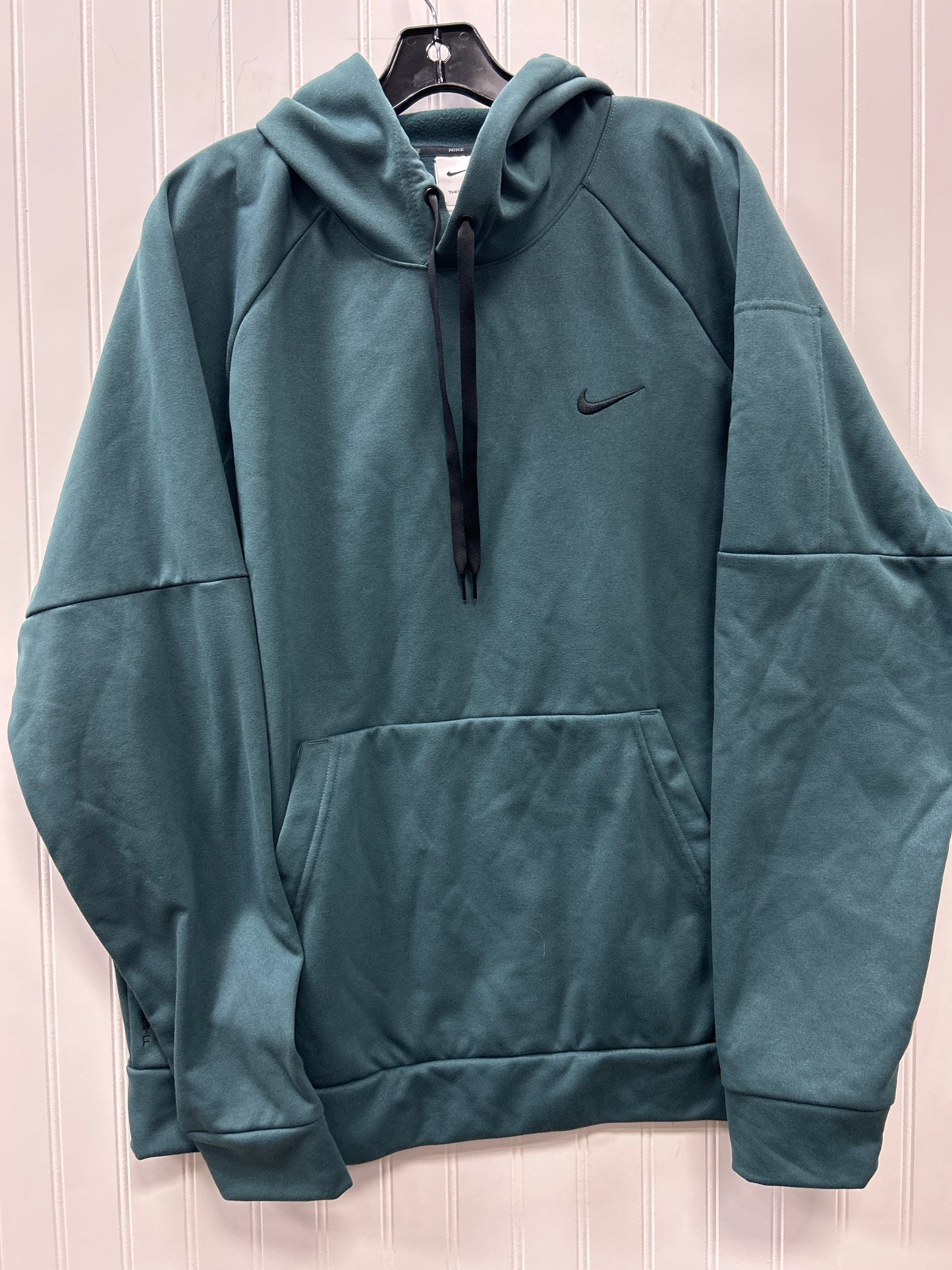 Athletic Sweatshirt Hoodie By Nike Apparel In Teal, Size:Xl