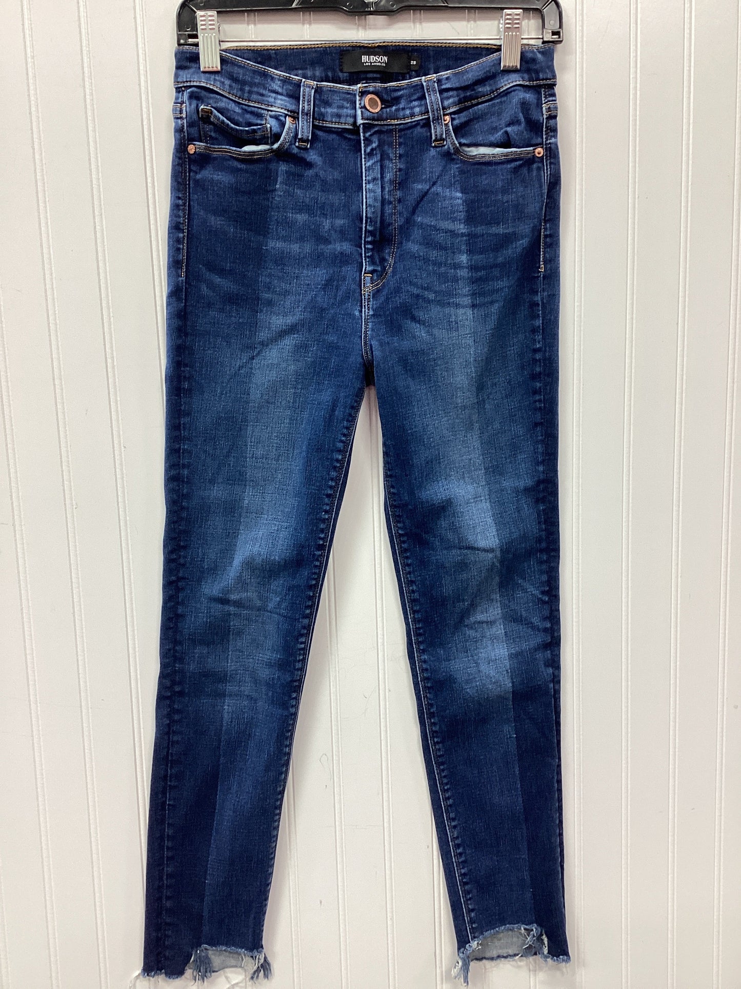 Jeans Skinny By Hudson In Blue Denim, Size:6