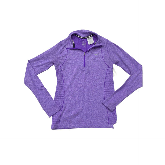 Athletic Top Ls Collar By Nike In Purple, Size:M