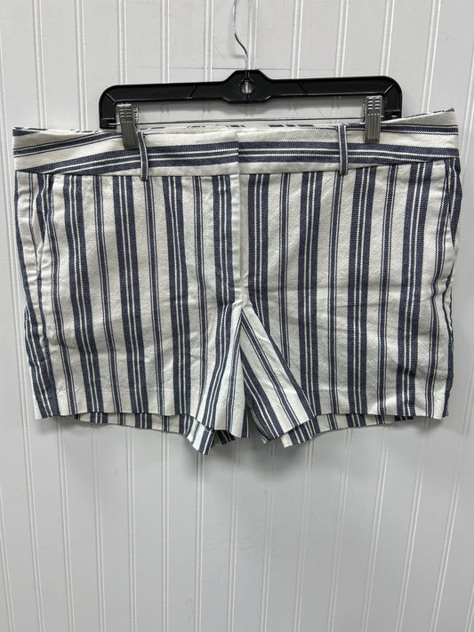 Shorts By Ann Taylor In Blue & White, Size:16