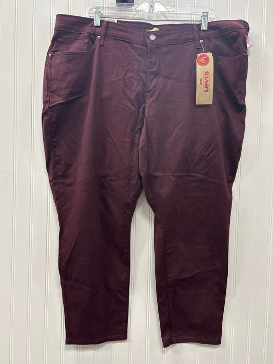 Jeans Jeggings By Levis In Maroon, Size:24 NWT