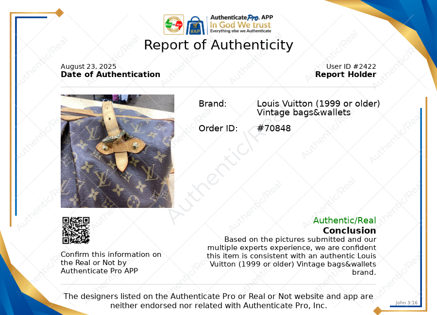 Handbag Luxury Designer By Louis Vuitton In Brown, Size:Large