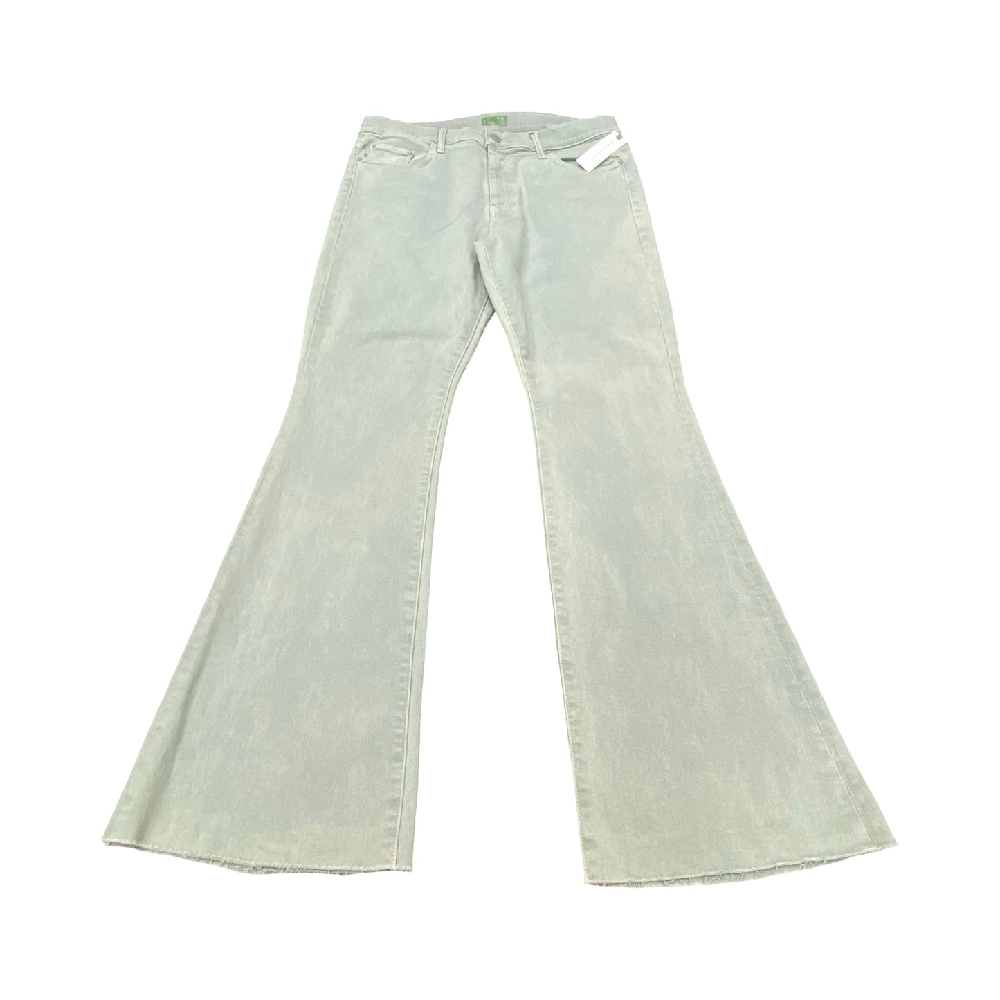 Jeans Flared By Mother In Green, Size:16