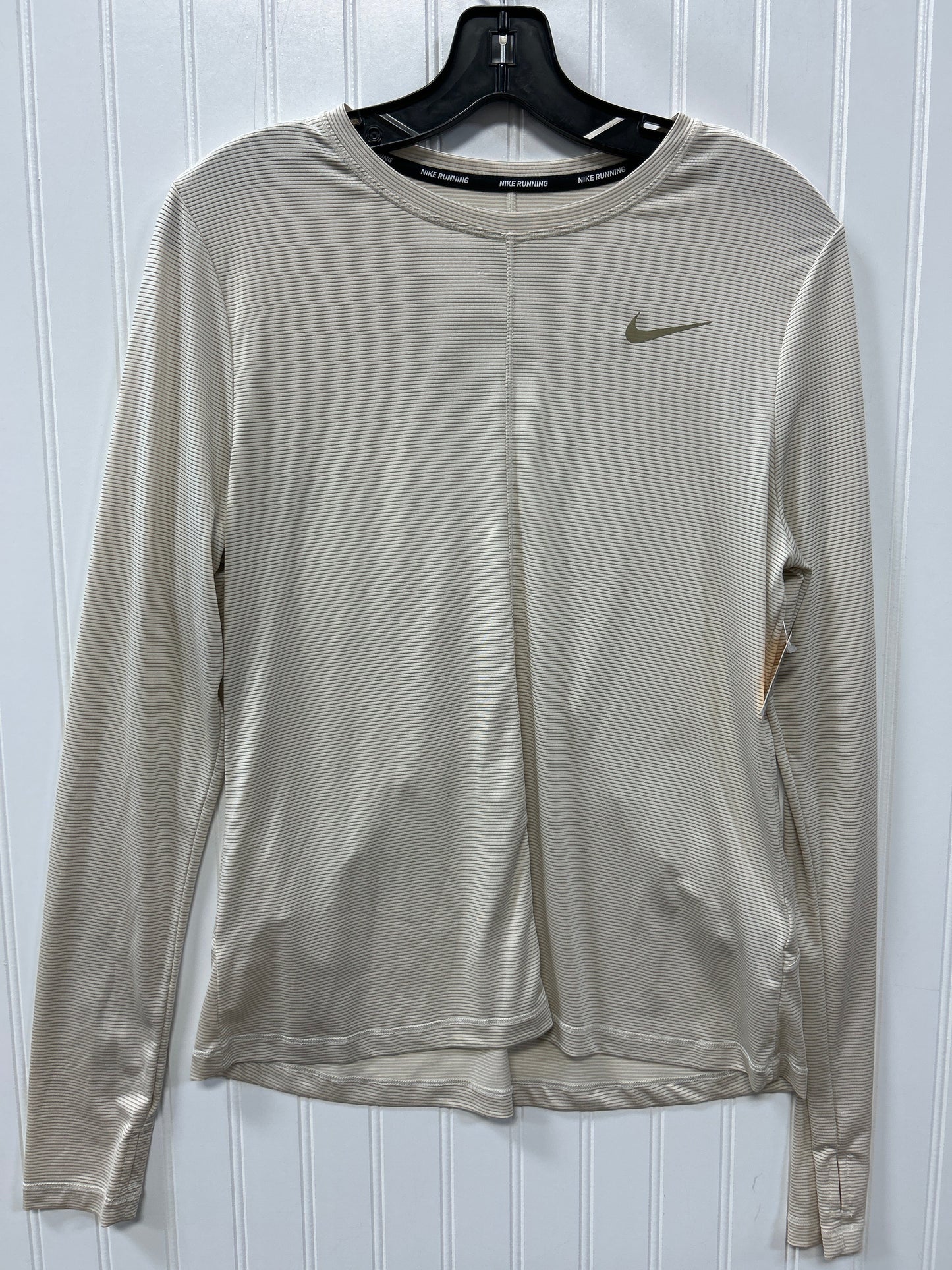 Athletic Top Ls Crewneck By Nike Apparel In Tan, Size:L