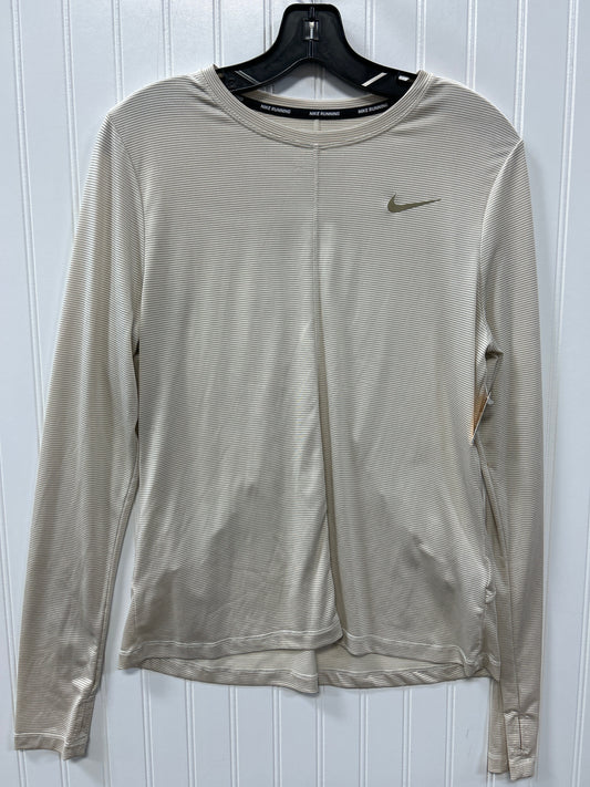 Athletic Top Ls Crewneck By Nike Apparel In Tan, Size:L