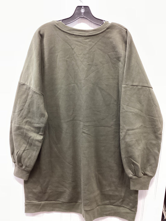Dress Sweater By Zenana Outfitters In Green, Size:1X