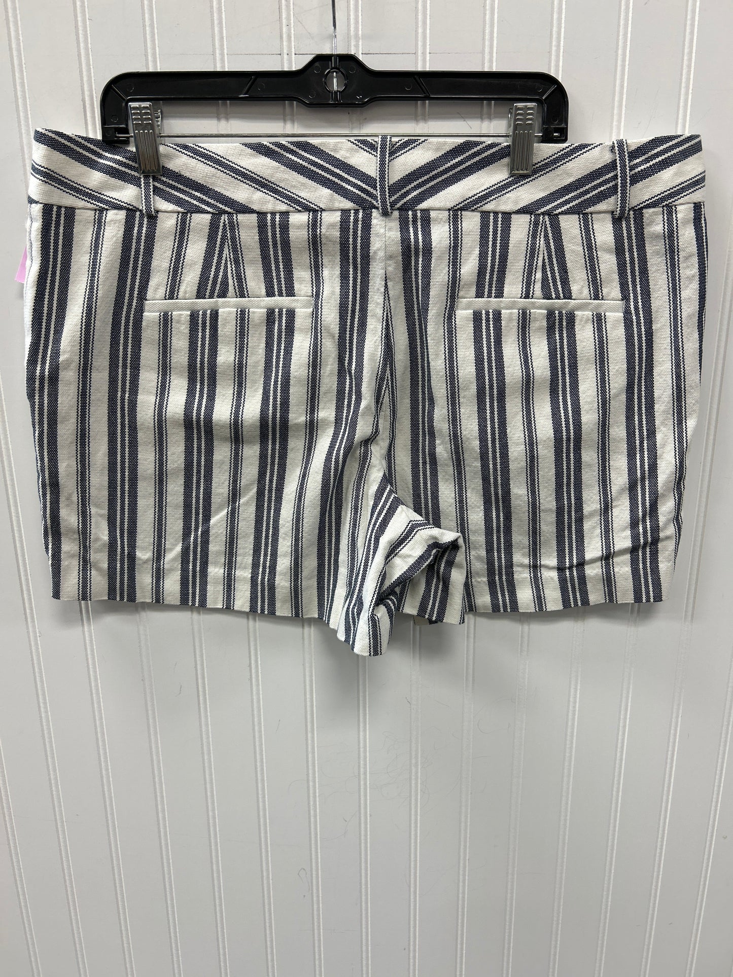 Shorts By Ann Taylor In Blue & White, Size:16