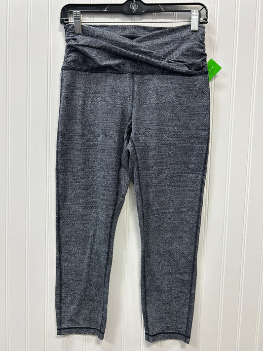 Athletic Leggings Capris By Lululemon In Grey, Size:10