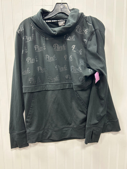 Athletic Top Ls Collar By Pink In Black, Size:L