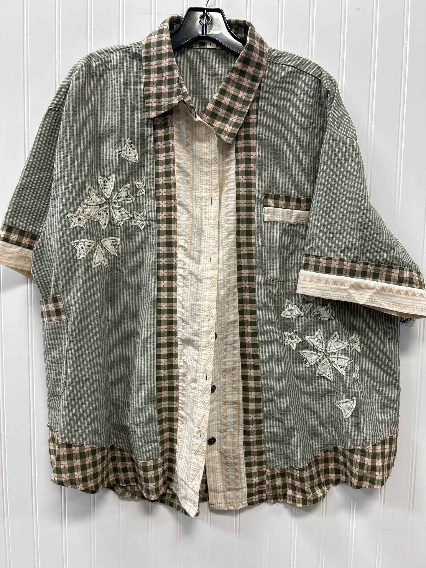 Top SS By Pol In Green, Size:L