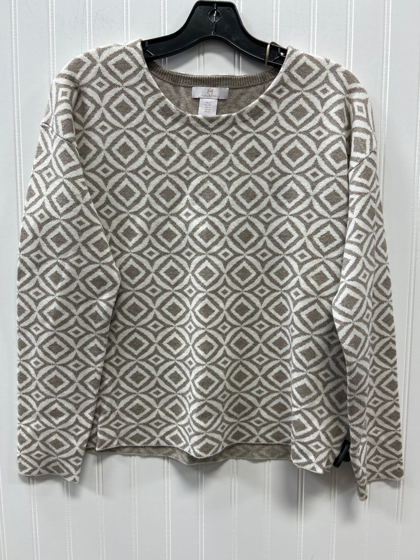 Top Ls By Halston In Cream & Tan, Size:S