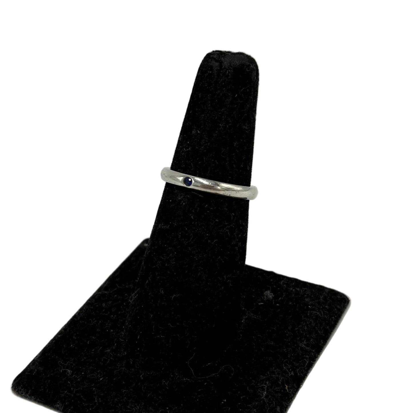 Tiffany & Company Elsa Peretti Sapphire Stacking Band Luxury Ring, Size: 7.5