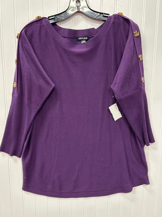 Sweater By Cable And Gauge In Purple, Size:L