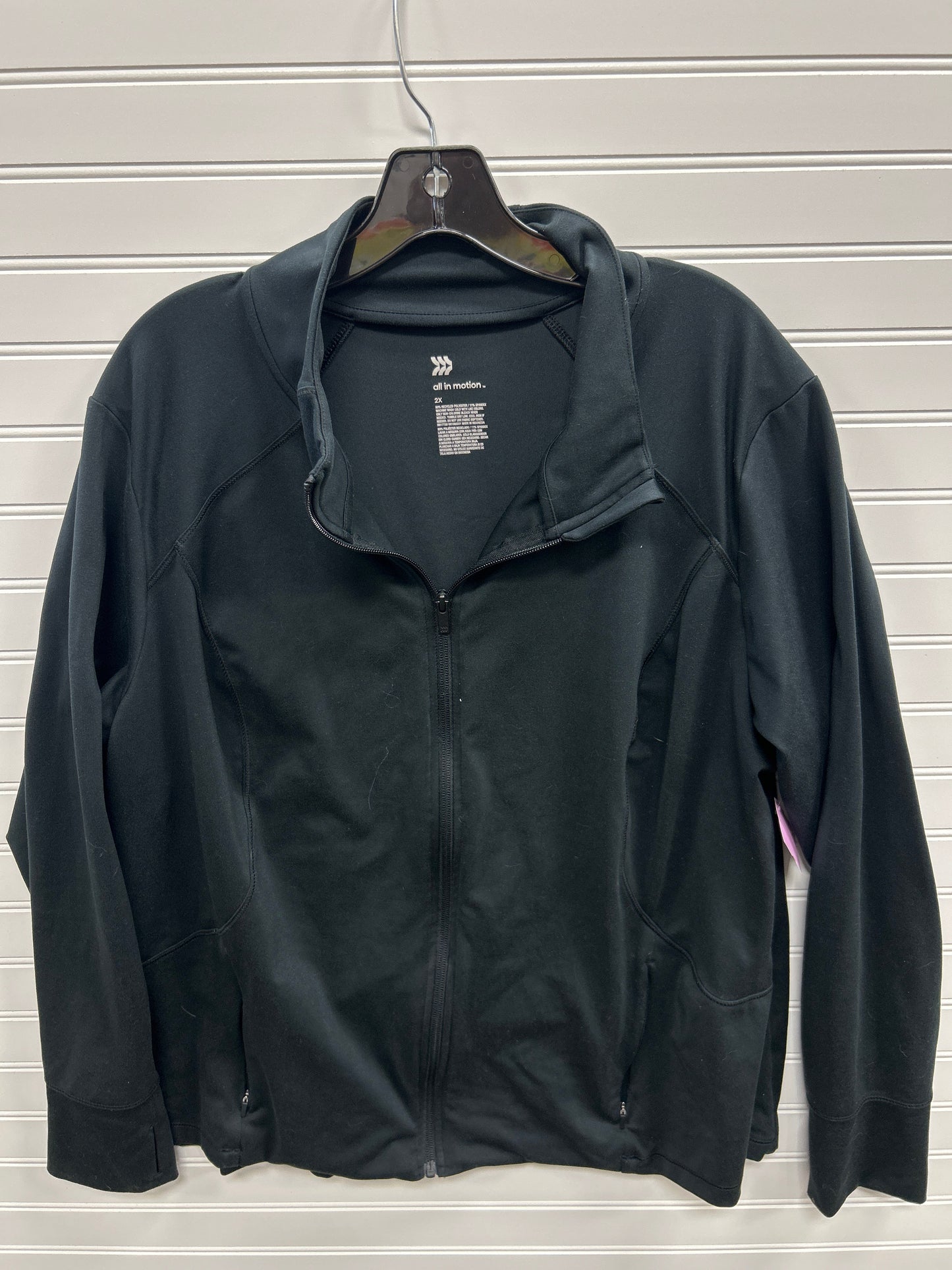 Athletic Jacket By All In Motion In Black, Size:2X