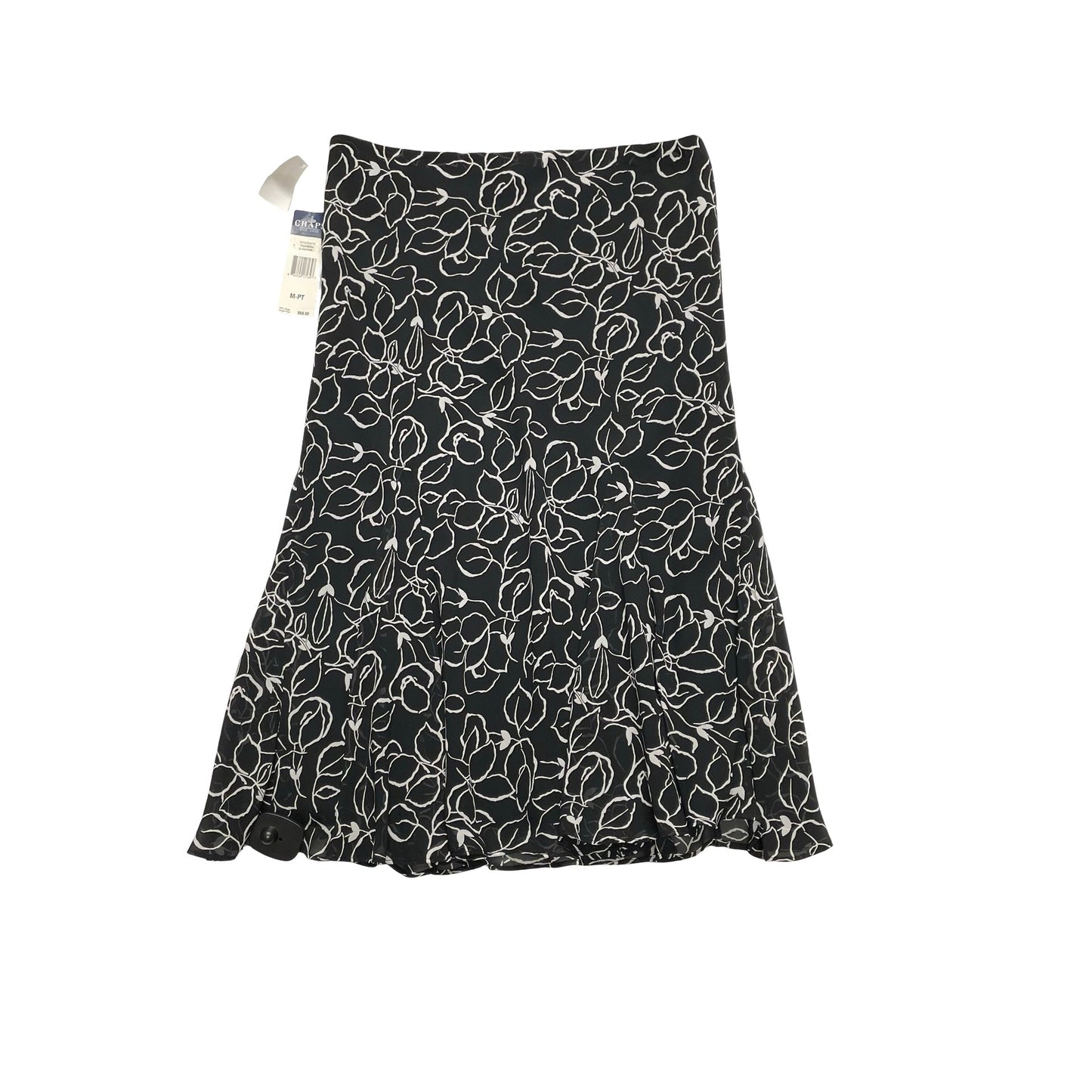 Skirt Maxi By Chaps In Black & White, Size:Mp