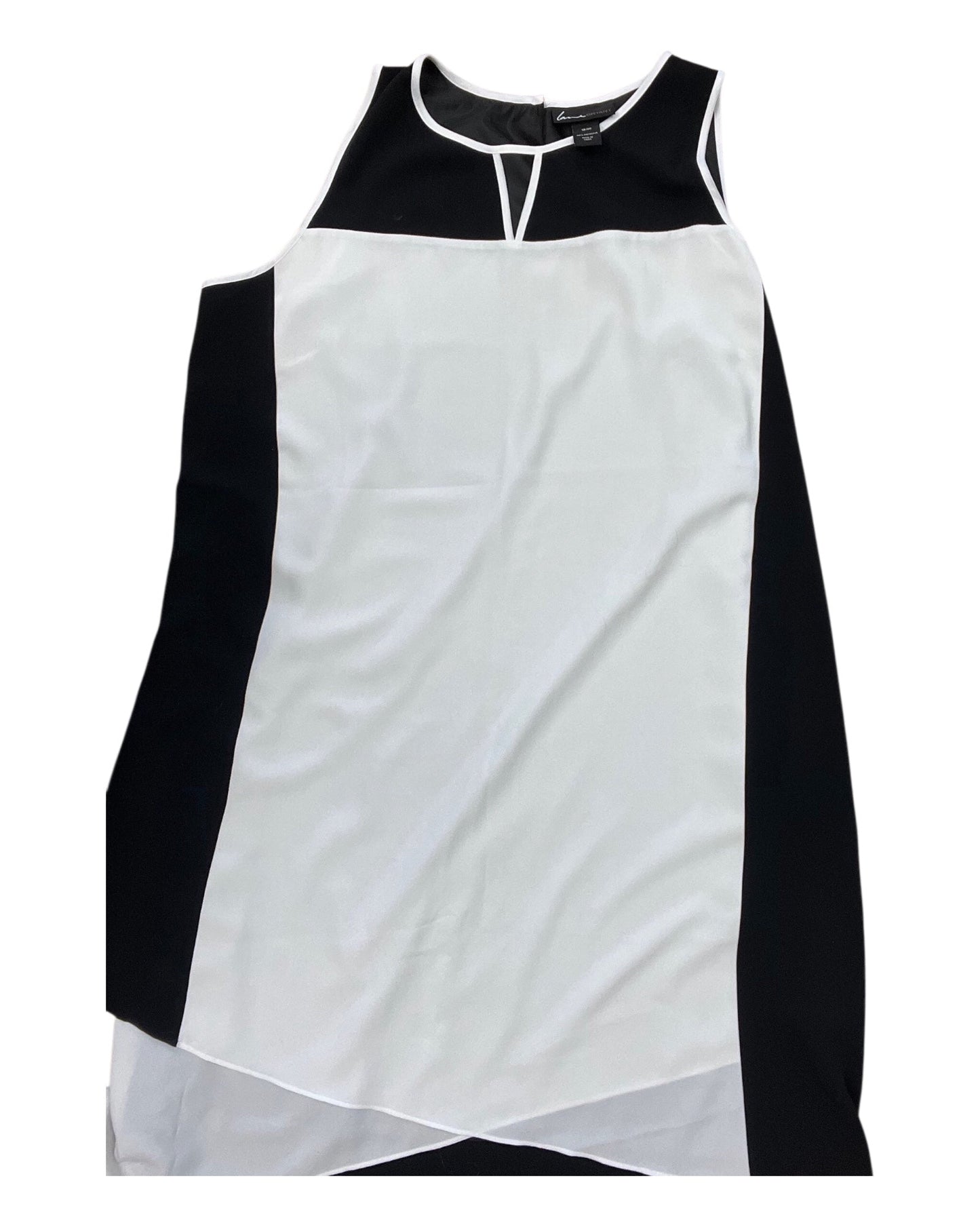 Dress Party Long By Lane Bryant In Black & White, Size:2X