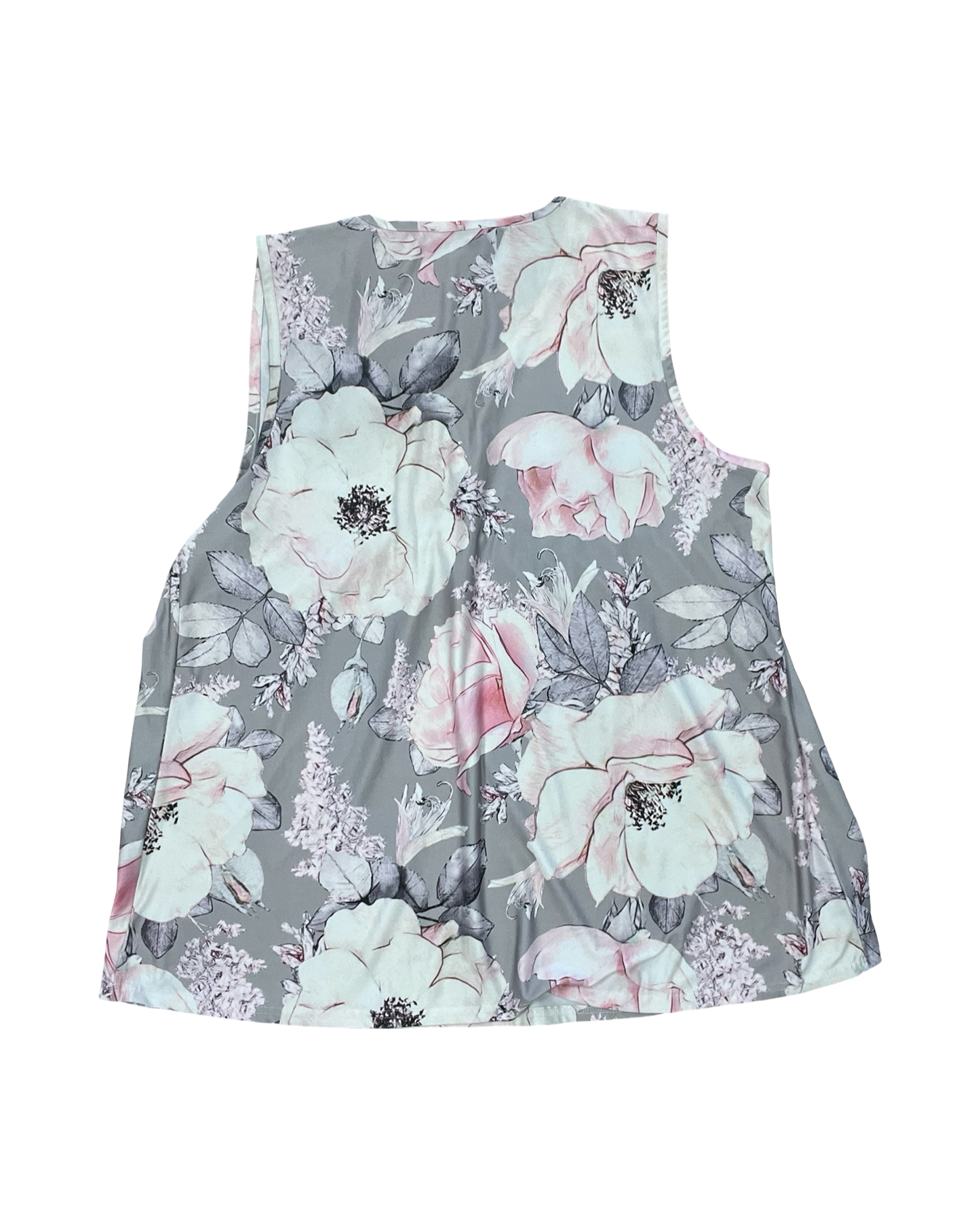 Top Sleeveless By Clothes Mentor In Pink & White, Size:3X