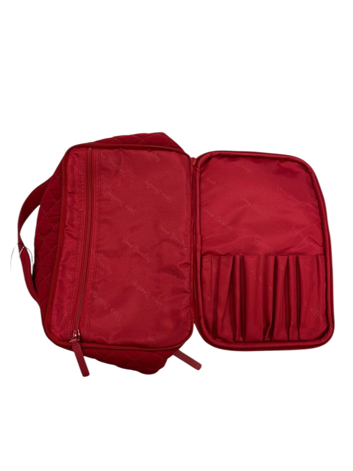 Makeup Bag By Vera Bradley In Red, Size:Large