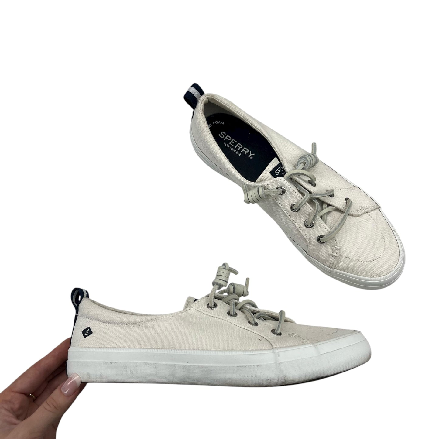 Shoes Sneakers By Sperry In Cream, Size:8