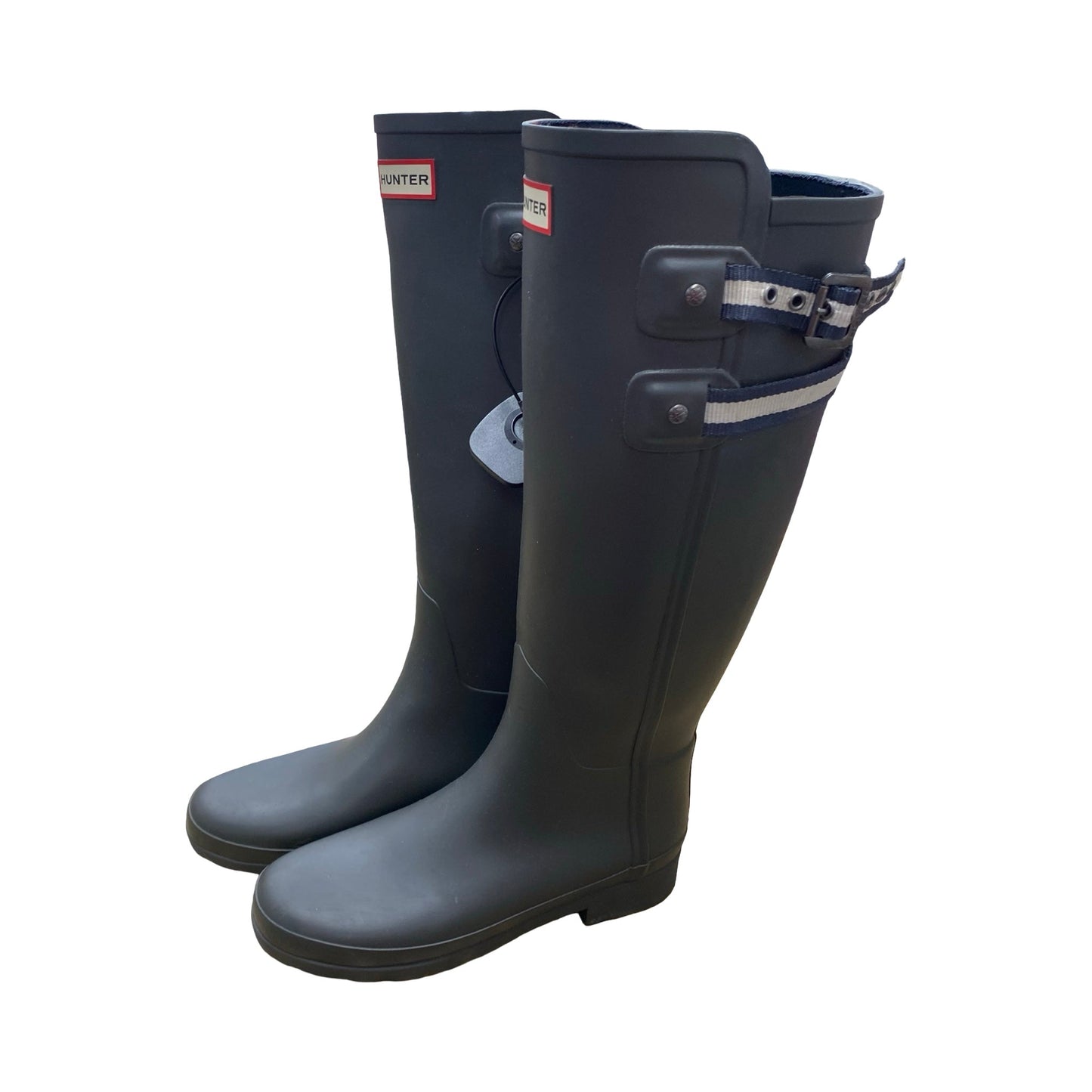 Boots Designer By Hunter In Grey, Size:6