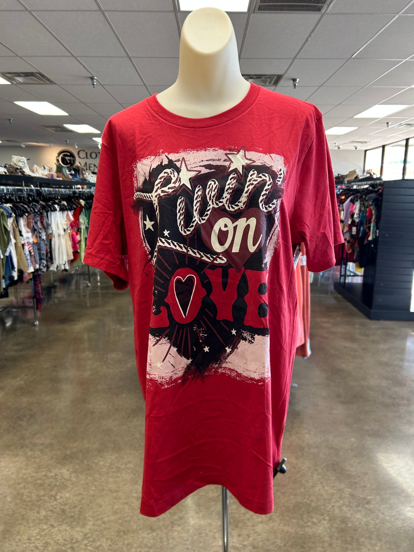 Top Ss By Bella + Canvas In Red, Size:L