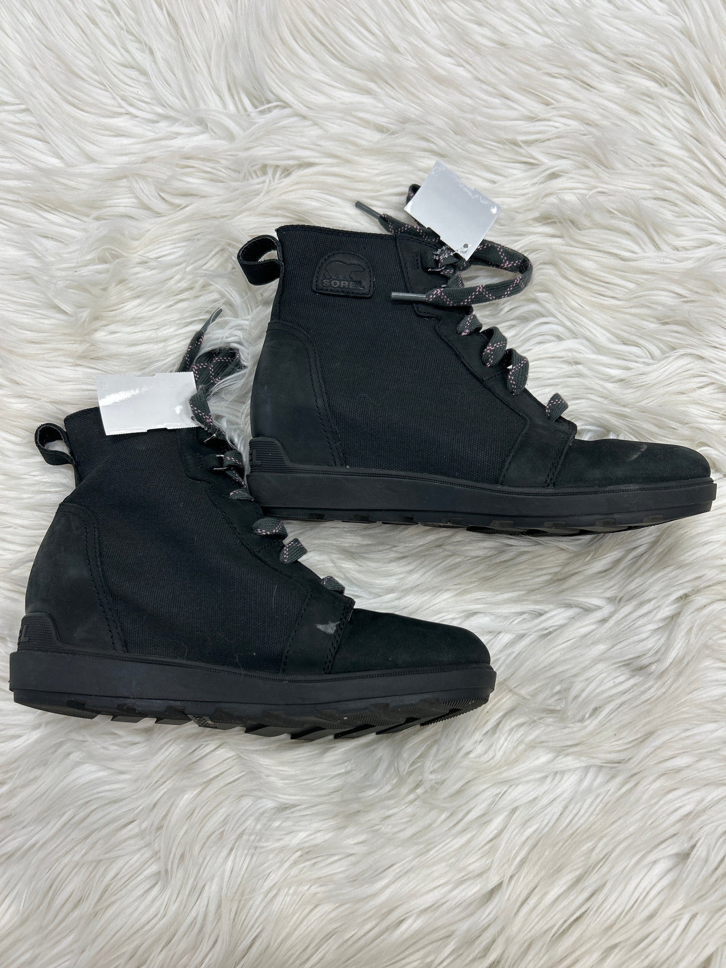 Boots Ankle Flats By Sorel In Black, Size:9