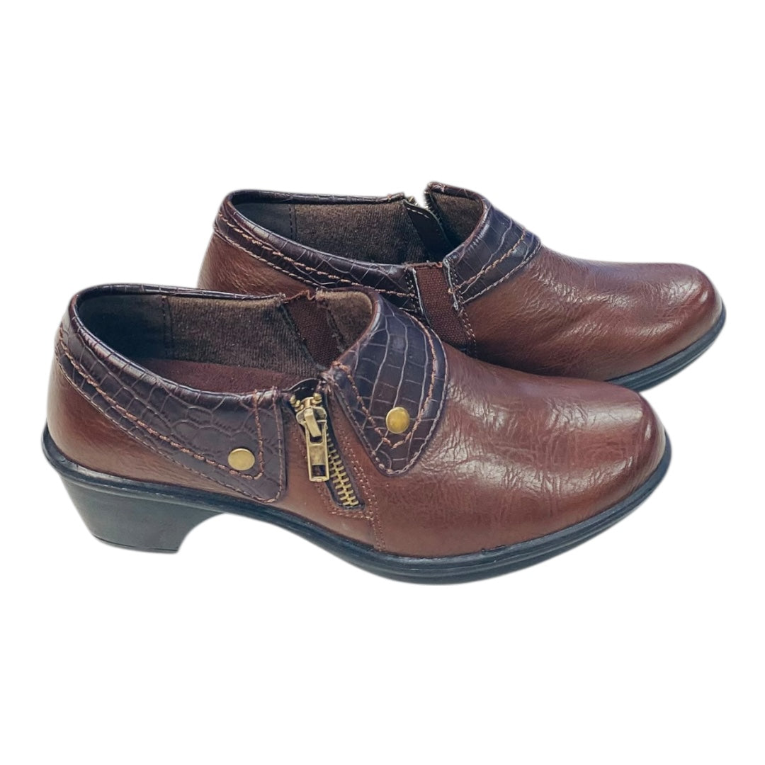 Shoes Heels Block By Easy Street In Brown, Size:7