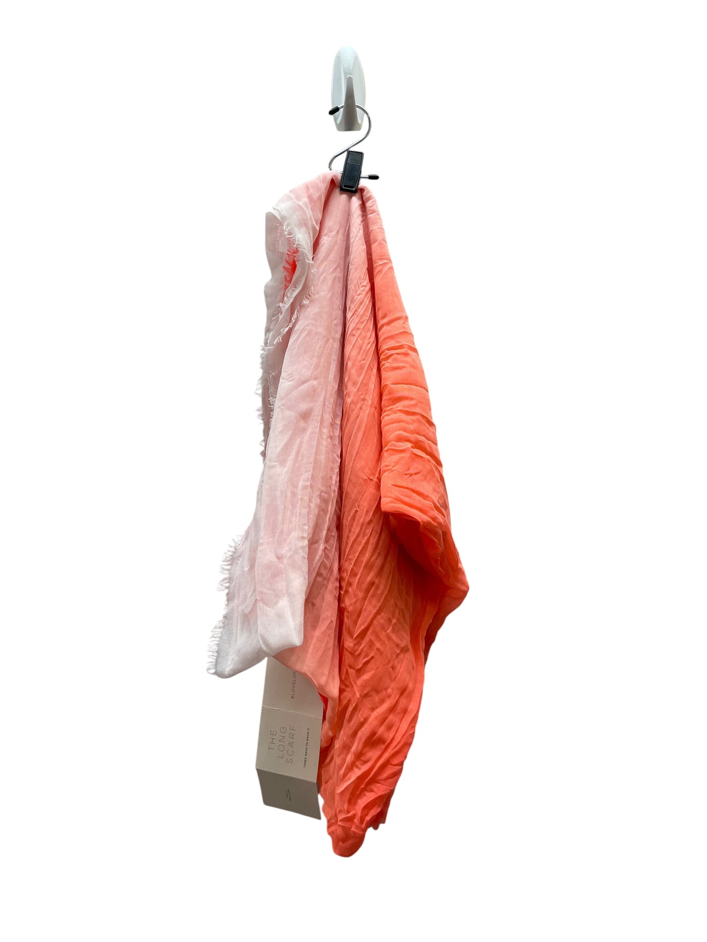 Scarf Long By Loft In Orange & White