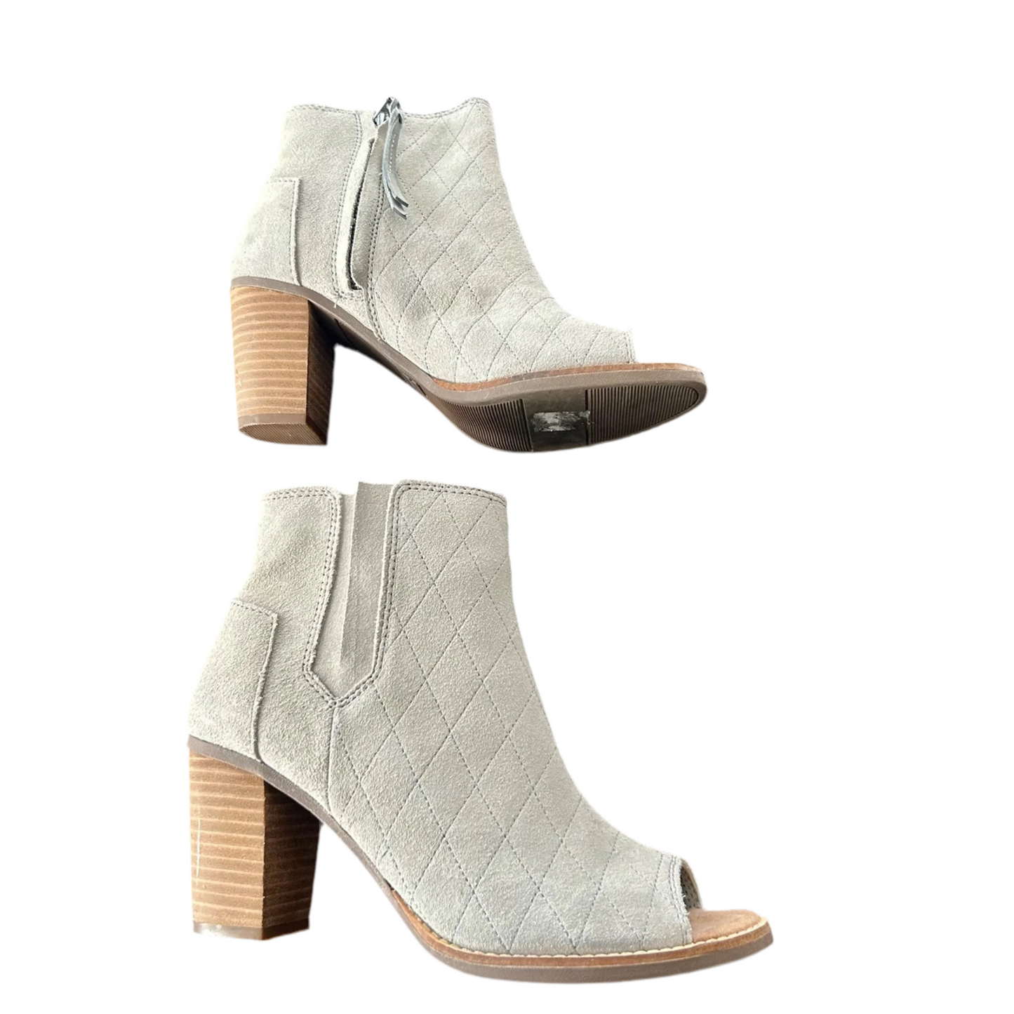 Boots Ankle Heels By Toms In Grey, Size: 7