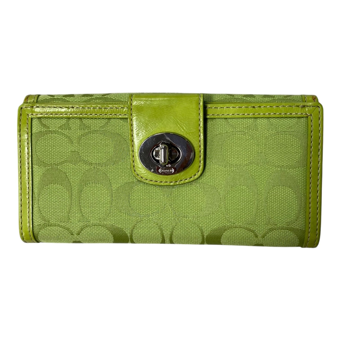 Wallet Designer By Coach In Green, Size:Medium