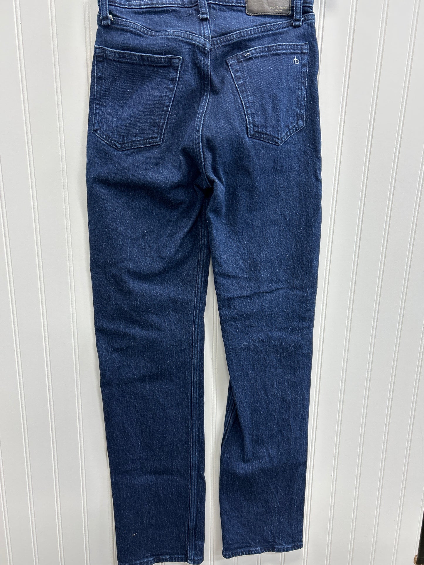 Jeans Straight By Rag And Bone In Blue Denim, Size:0
