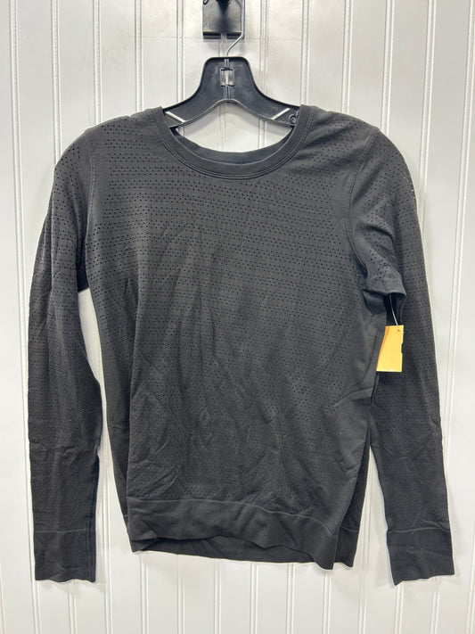 Athletic Top Ls Crewneck By Lululemon In Black, Size:8