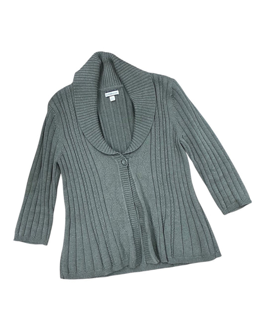 Cardigan By Croft And Barrow In Green, Size:L