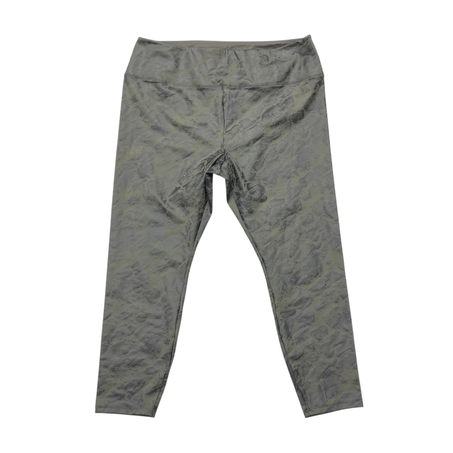 Athletic Leggings By Simply Vera In Snakeskin Print, Size:2X