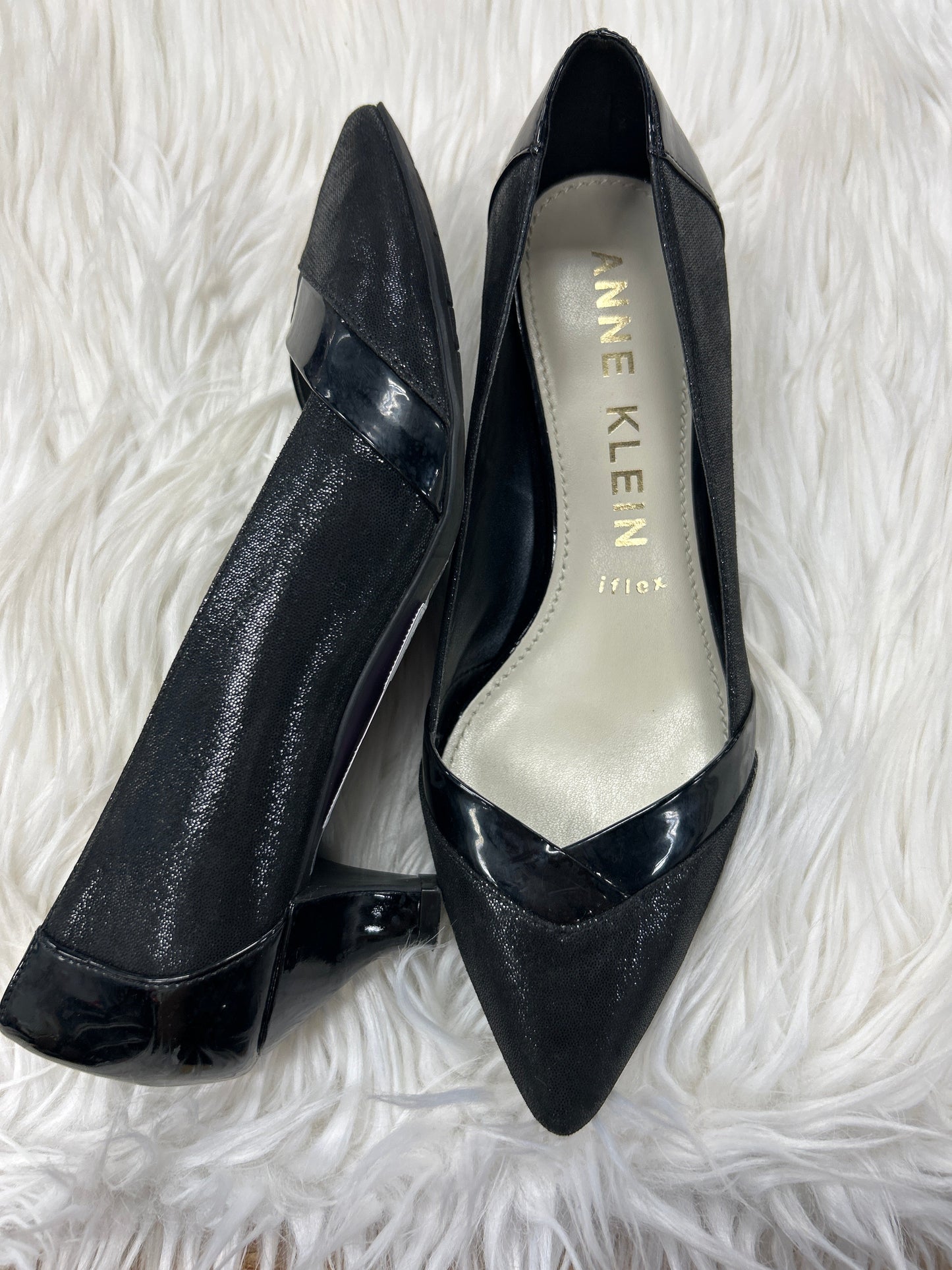 Sandals Heels Block By Anne Klein In Black, Size:7.5