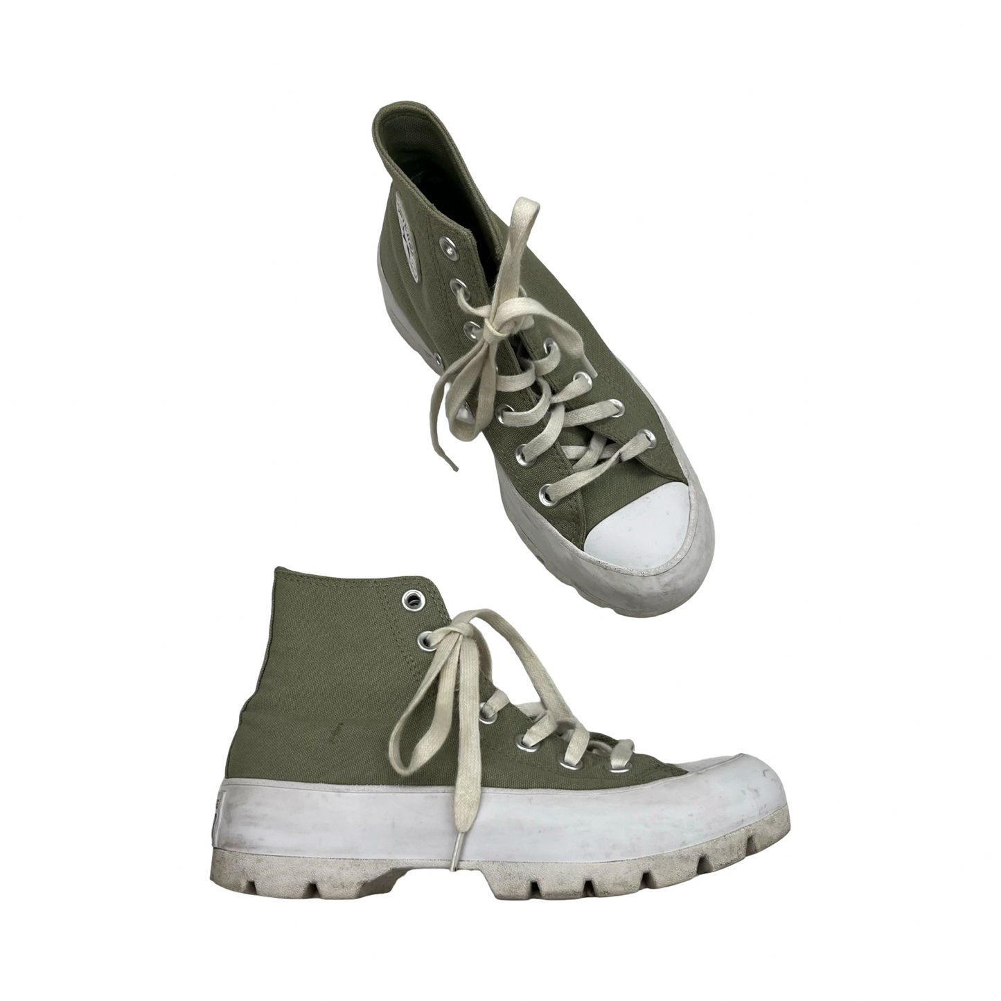 Shoes Sneakers Platform By Converse In Green, Size:5