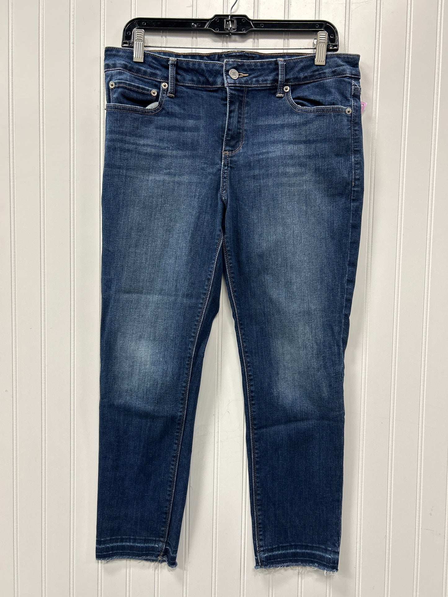 Jeans Cropped By Lucky Brand In Blue Denim, Size:10