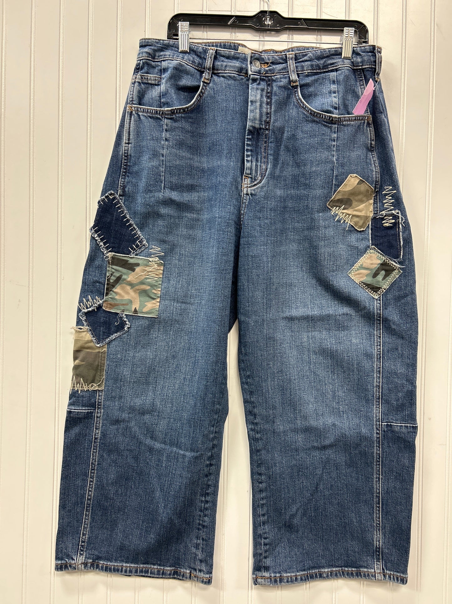 Jeans Wide Leg By Pilcro In Blue Denim, Size:12