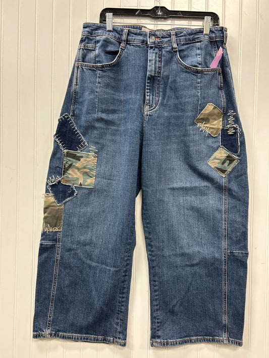 Jeans Wide Leg By Pilcro In Blue Denim, Size:12