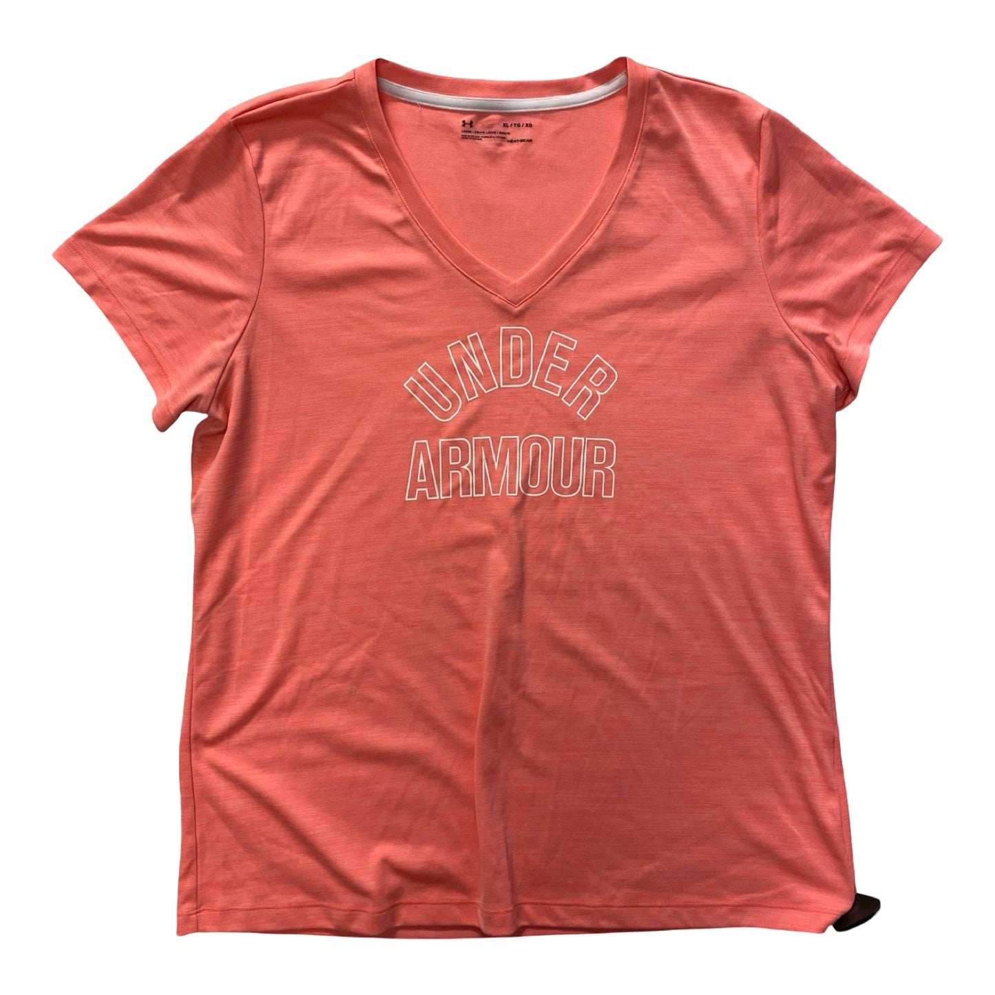 Athletic Top Ss By Under Armour In Coral, Size:Xl