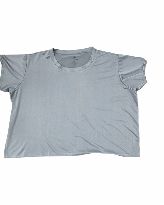 Athletic Top Ss By Clothes Mentor In Grey, Size:2X
