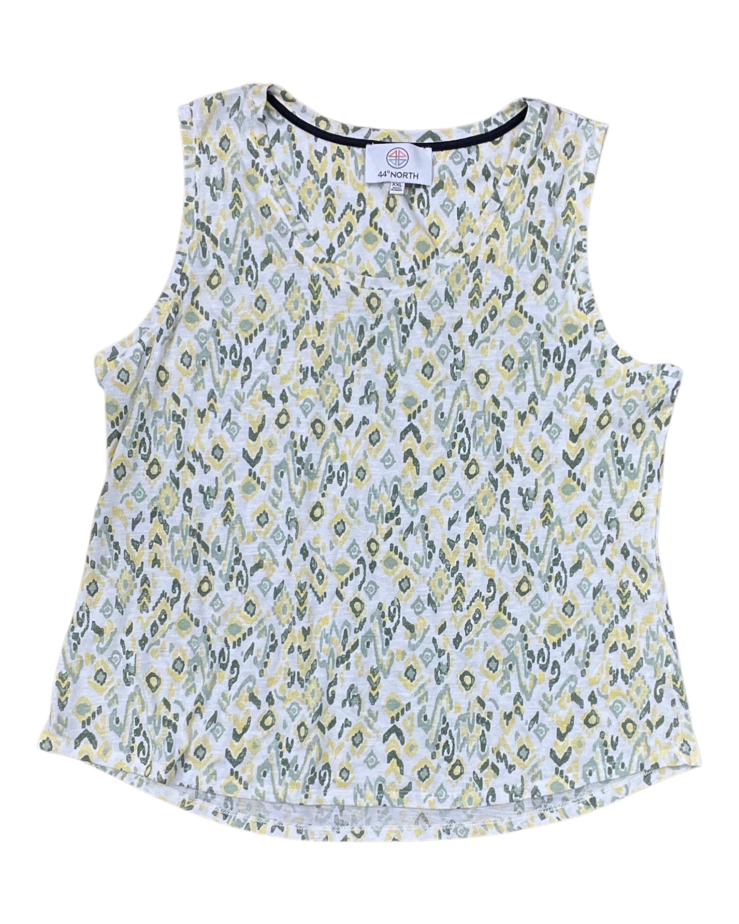 Top Sleeveless By Clothes Mentor In Green & Yellow, Size:1X