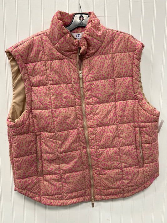 Vest Puffer & Quilted By Joy Lab In Pink & Tan, Size:1X