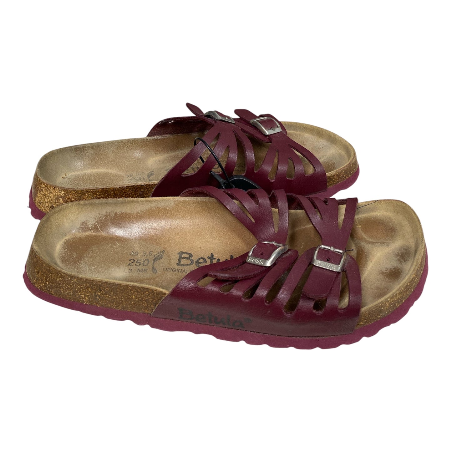 Sandals Designer By Birkenstock In Maroon, Size:7