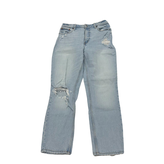 Jeans Straight By Abercrombie And Fitch In Blue Denim, Size:4