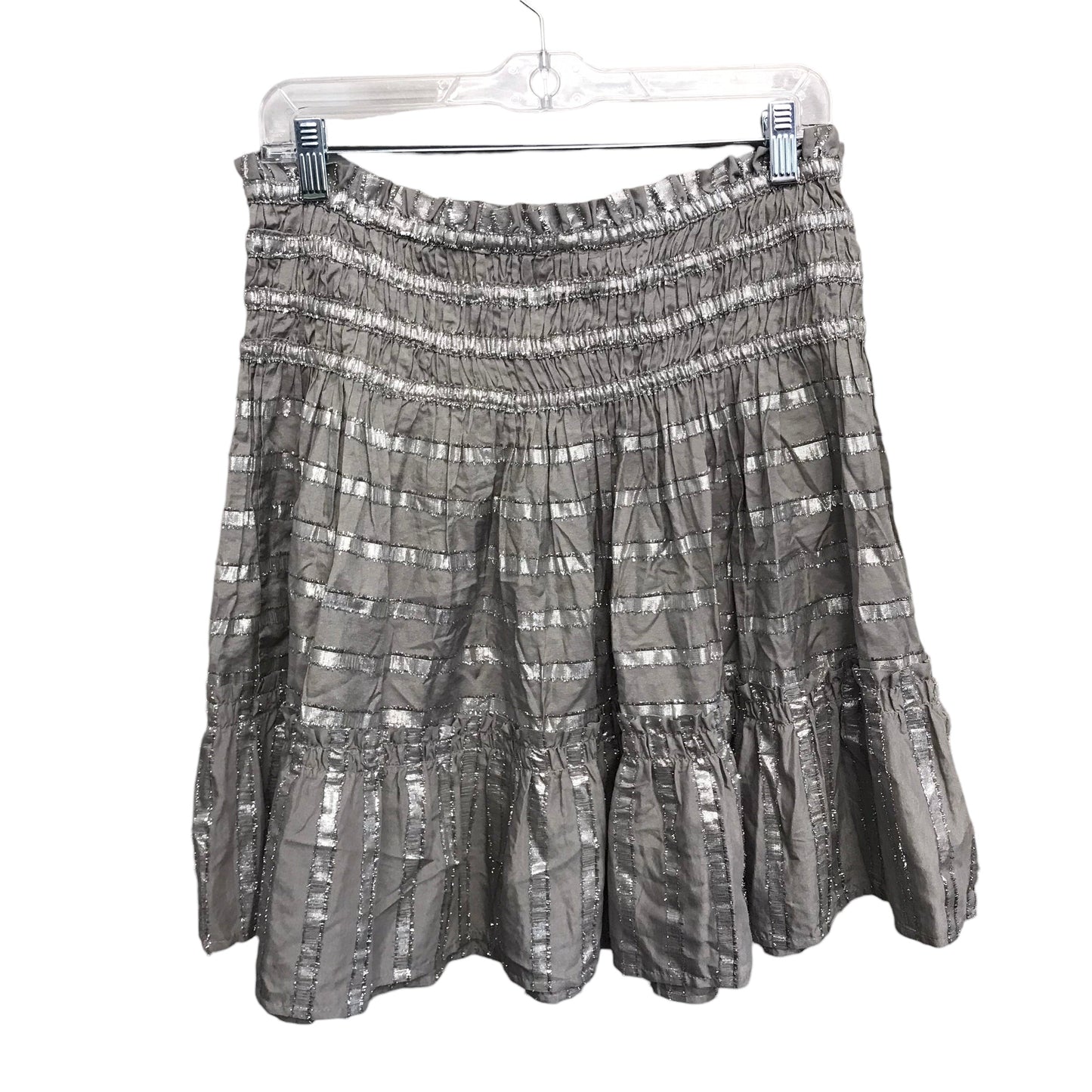 Skirt Mini & Short By Current Air In Silver, Size:L