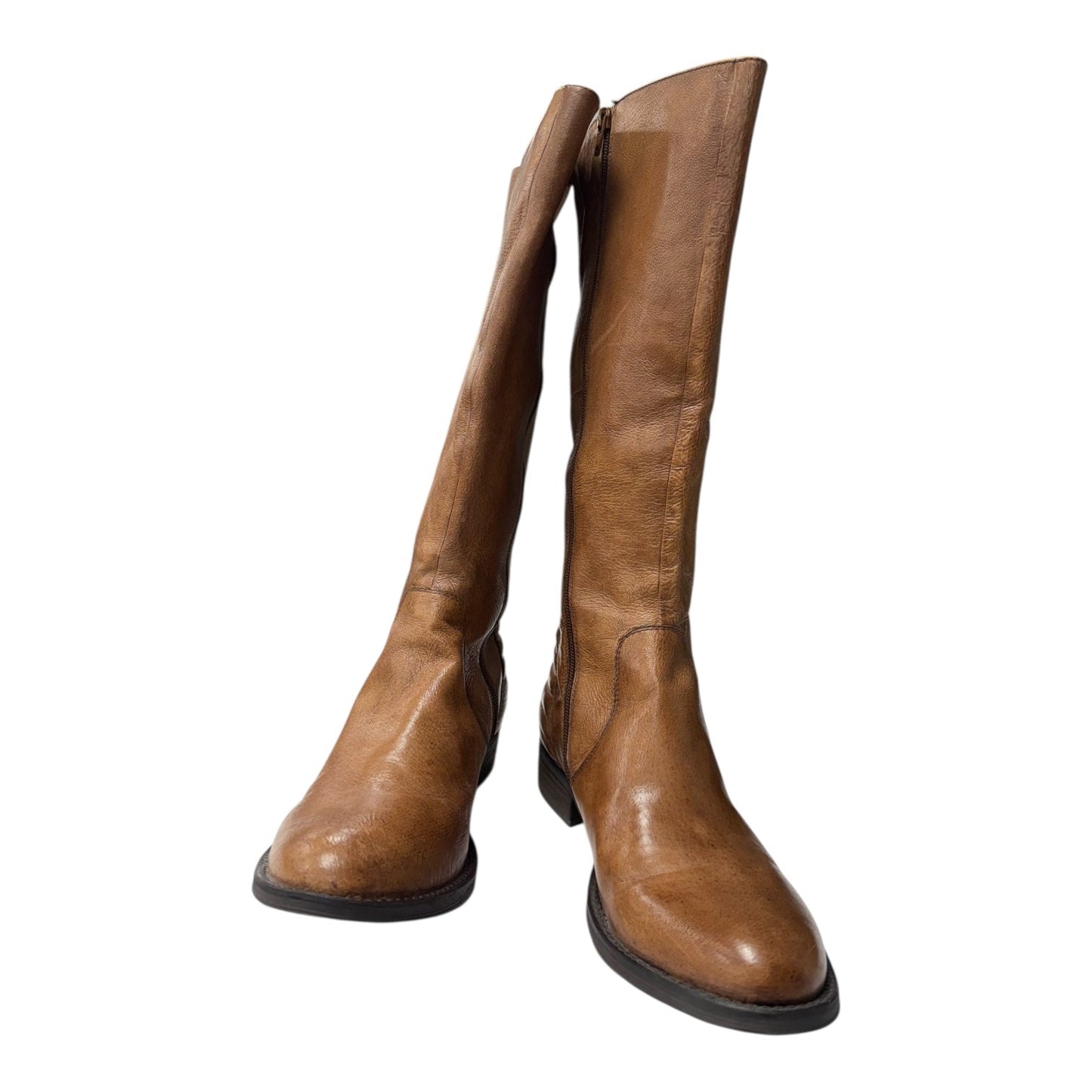 Boots Knee Flats By Steve Madden In Brown, Size:10